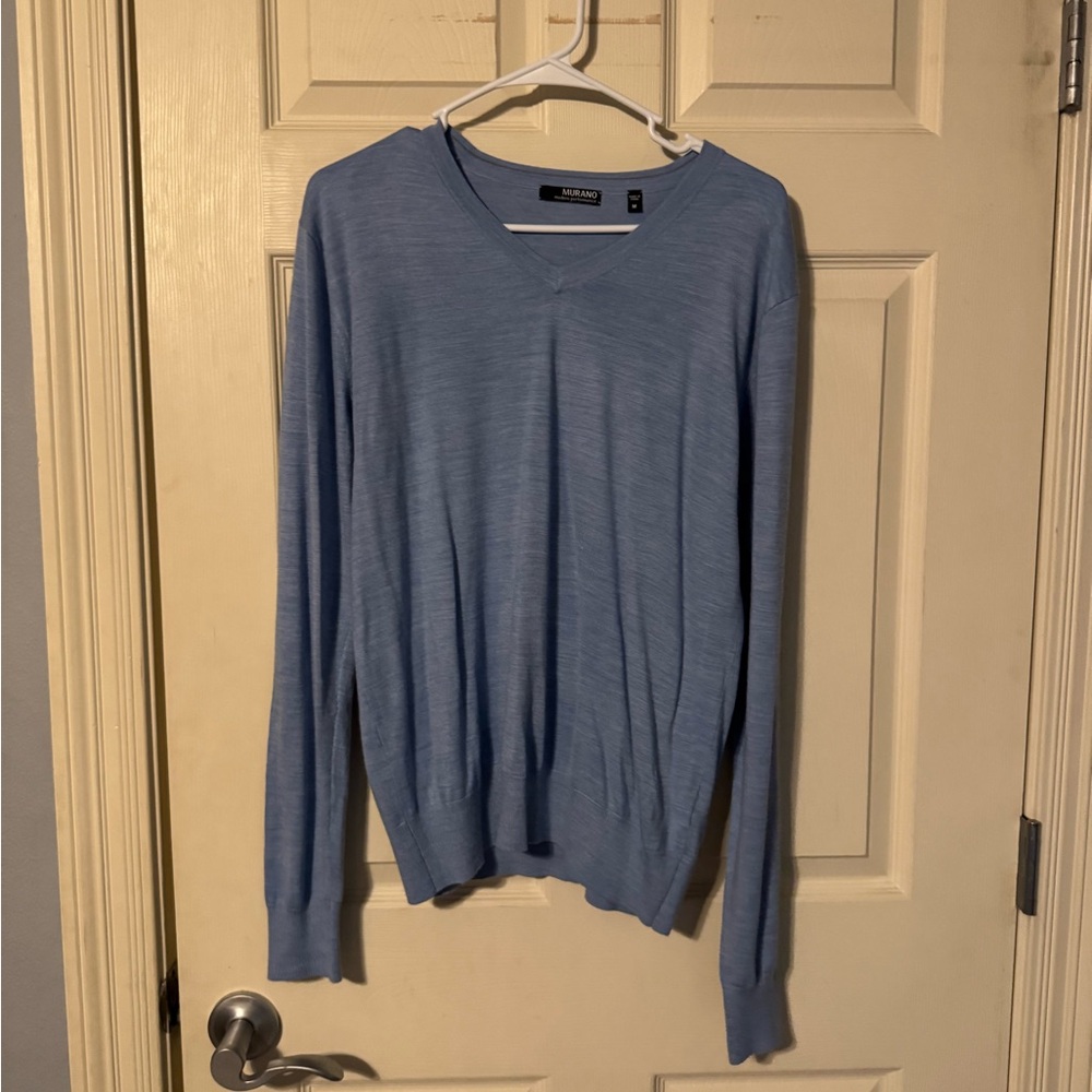 Murano Blue V-Neck Sweater